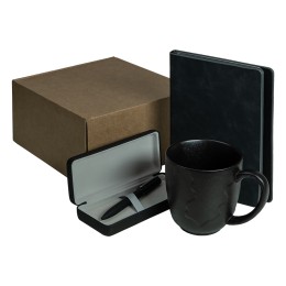 Happy gifts Набор подарочный AUTOGRAPH: кружка, ежедневник, ручка, футляр для ручки, стружка, коробка, черный
