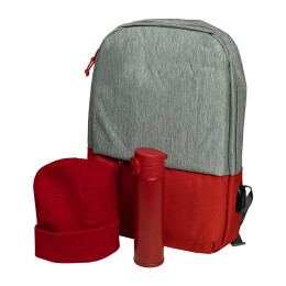 Happy gifts Набор подарочный MYWAY: шапка, термос, рюкзак, красный