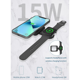 mid-oceangift Складная беспроводная (15W) зарядная станция "I-Fold" для смартфона, часов/наушников