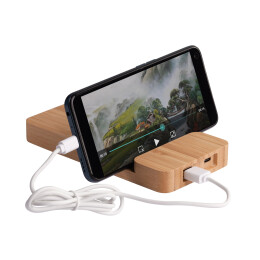 mid-oceangift Беспроводное (10W) зарядное устройство "Bamboo Power" 5000 mAh с подставкой под смартфон, бамбук