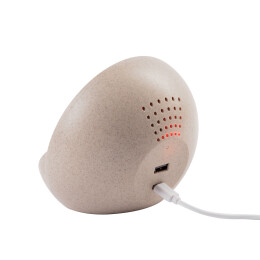 mid-oceangift Настольные часы "Smiley" с беспроводным (10W) зарядным устройством и будильником, пшеница/бамбук/пластик