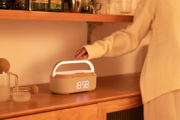 mid-oceangift Bluetooth стерео-колонка "Smart Band" 10Вт (2х5Вт) с беспроводным (15W) ЗУ, лампой, часами, FM радио