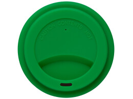 Разное Стакан с силиконовой крышкой "Cafe", зеленый