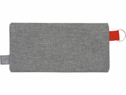 Разное Универсальный пенал из переработанного полиэстера RPET "Holder", серый/красный