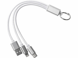 Разное Кабель для зарядки «Tres» с брелоком, серый