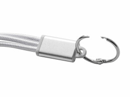 Разное Кабель для зарядки «Tres» с брелоком, серый