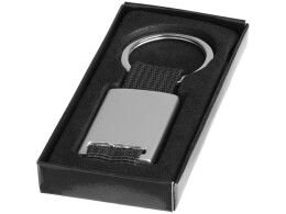 Разное Брелок "Mondo", серебристый/черный