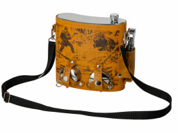 Разное Набор «Подарочный»: фляга 510/2(рыжая кожа), 1,5 л+ 2 стаканчика+нож