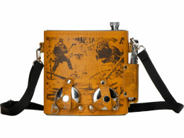 Разное Набор «Подарочный»: фляга 510/2(рыжая кожа), 1,5 л+ 2 стаканчика+нож