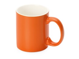 Разное Матовая кружка Марко базовой формы, цветная снаружи, белая внутри, оранжевый