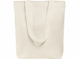 Разное Сумка на молнии Zipper из хлопка 280 г c карманом на молнии спереди, натуральный