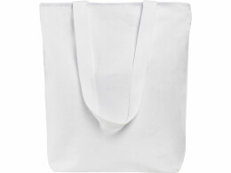 Разное Сумка на молнии Zipper из хлопка 280 г c карманом на молнии спереди, белый