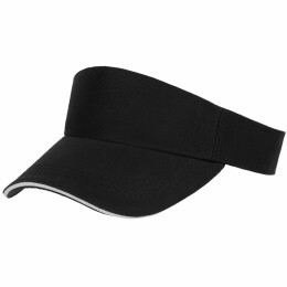 Molti Козырек Active, черный с белым кантом