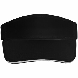 Molti Козырек Active, черный с белым кантом