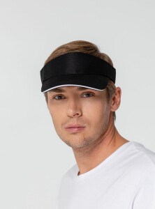 Molti Козырек Active, черный с белым кантом