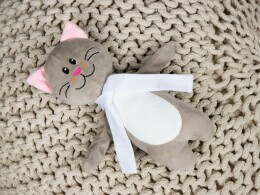 Разное Мягкая игрушка Beastie Toys, котик с белым шарфом