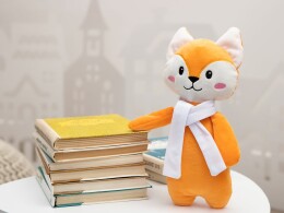 Разное Мягкая игрушка Beastie Toys, лисенок с белым шарфом