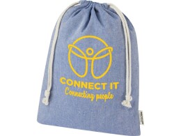 Разное Большая подарочная сумка Pheebs объемом 4 л из хлопка плотностью 150 г/м2, синий