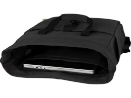 Разное Рюкзак для 15-дюймового ноутбука Joey объемом 15 л из брезента, переработанного по стандарту GRS, со сворачивающимся верхом, черный