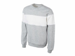US Basic Свитшот блокинг «Edinburgh», серый меланж/белый, мужской