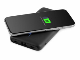 Evolt Внешний беспроводной аккумулятор с подсветкой лого «Reserve X» v.2, 8000 mAh, ярко-черный