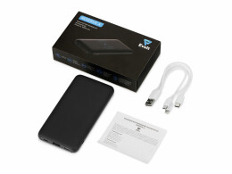 Evolt Внешний беспроводной аккумулятор с подсветкой лого «Reserve X» v.2, 8000 mAh, ярко-черный