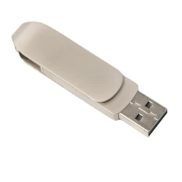 Happy gifts USB flash-карта CIRCLE OTG Type-C (32Гб), серебристая, 6,5х1,5х0,82 см, металл