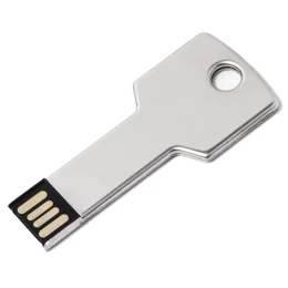 Happy gifts USB flash-карта KEY (16Гб), серебристая, 5,7х2,4х0,3 см, металл