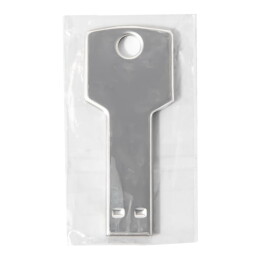 Happy gifts USB flash-карта KEY (16Гб), серебристая, 5,7х2,4х0,3 см, металл