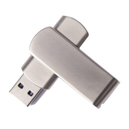 Happy gifts USB flash-карта SWING METAL (16Гб), серебристая, 5,3х1,7х0,9 см, металл