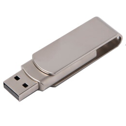 Happy gifts USB flash-карта SWING METAL (16Гб), серебристая, 5,3х1,7х0,9 см, металл