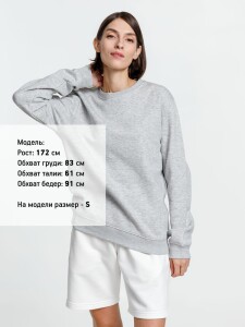 TH Clothes Свитшот унисекс Delta, серый меланж
