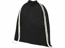 Разное Рюкзак со шнурком Tenes из хлопка плотностью 140 г/м2, черный
