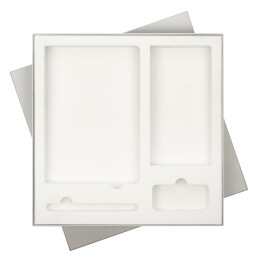 Portobello подарочная упаковка Подарочная коробка с ложементом для ежедневника, ручки и аккумулятора, серая (под съемные ложементы)