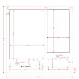 Portobello подарочная упаковка Подарочная коробка с ложементом для ежедневника, ручки и аккумулятора, серая (под съемные ложементы)