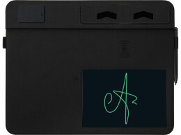 Q jet Многофункциональный коврик для мыши «Multi Pad» с беспроводной зарядкой и LCD экраном, 10 Вт, черный