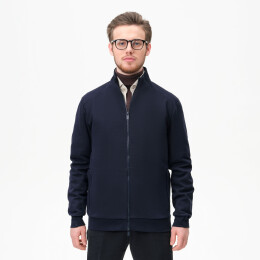 Portobello Трикотаж Толстовка на молнии ASTIN темно-синяя, размер L