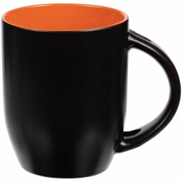 Разное Кружка-хамелеон Melty с ложкой, черная с оранжевым