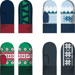 сделано в России Варежки Joyful на заказ, акрил