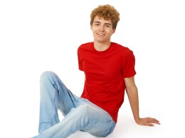 US Basic Футболка "Heavy Super Club" с боковыми швами, мужская, красный