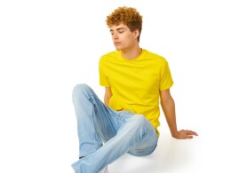 US Basic Футболка "Heavy Super Club" с боковыми швами, мужская, желтый