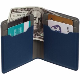 сделано в России Картхолдер с отделением для купюр Dual, синий