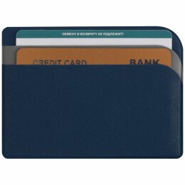 сделано в России Чехол для карточек Dual, синий