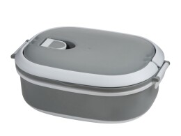 Разное Ланч-бокс Hotty 750 мл для микроволновой печи, серый/белый