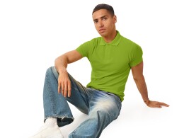 Разное Рубашка поло "First 2.0" мужская, зеленое яблоко