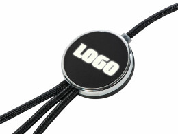 Evolt Кабель 3-в-1 с подсветкой логотипа "Ion", черный