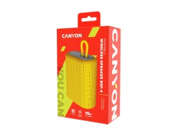 CANYON Портативная беспроводная колонка Canyon BSP-4, 5W, 1200mAh, желтая