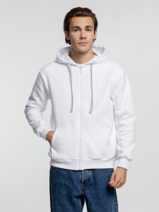Molti Толстовка на молнии с капюшоном Siverga Heavy, белая (белоснежная)