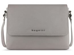 bugatti Сумка наплечная женская BUGATTI Bella, бежевая, воловья кожа/полиэстер, 25х8х20 см