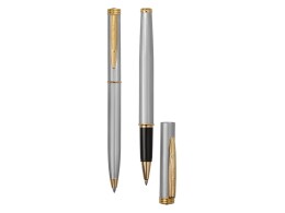 Pierre Cardin Набор Pierre Cardin PEN&PEN: ручка шариковая + роллер. Цвет - серебристо-бежевый. Упаковка Е.